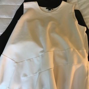 2 XL sleeveless knit JCrew tops black and ivory